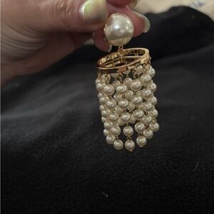 Lele Sadoughi Gold and Pearl Drop Earrings